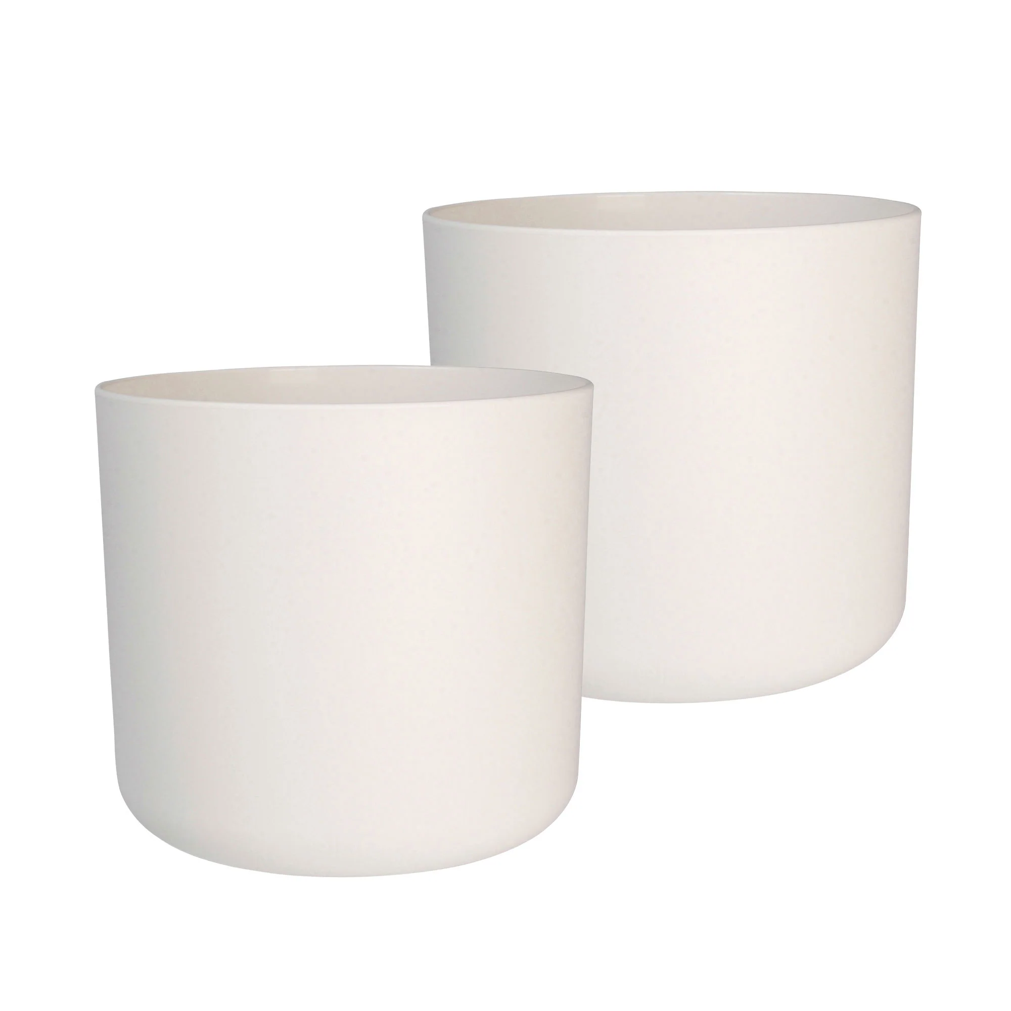 2x Elho Pot inclus. B.for soft rond blanc en deux tailles - Pot pour l'intérieur - Image 3