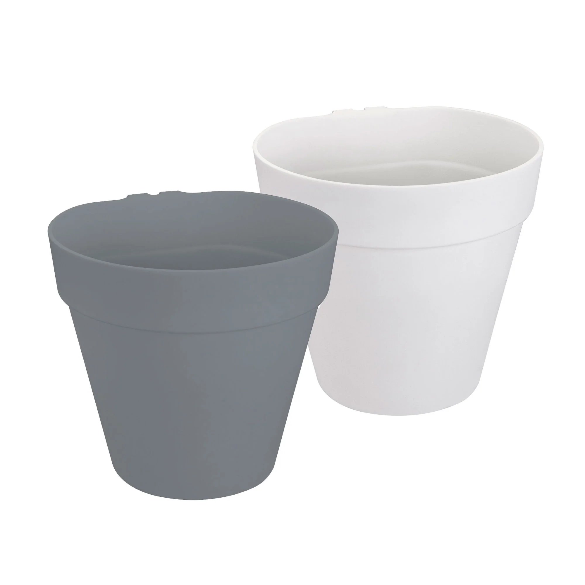 2x Elho Pot inclus. 'Loft urban Green wall' rond anthracite-blanc - Pot pour l'extérieur - Image 3