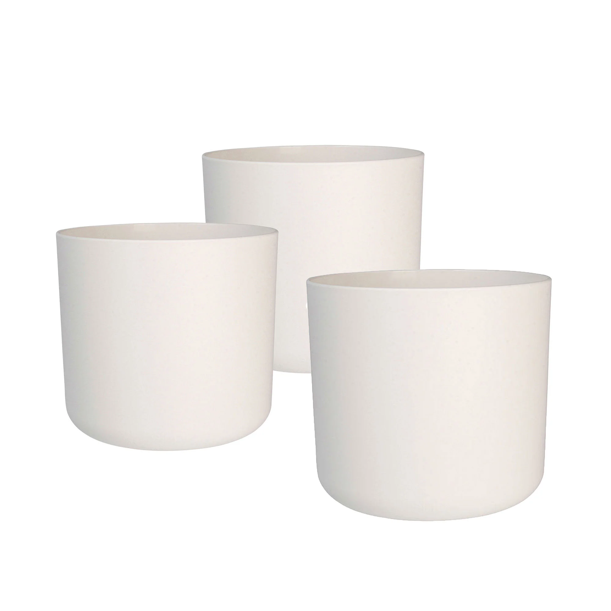 3x Elho Pot inclus. B.for soft rond blanc en trois tailles - Pot pour l'intérieur - Image 3