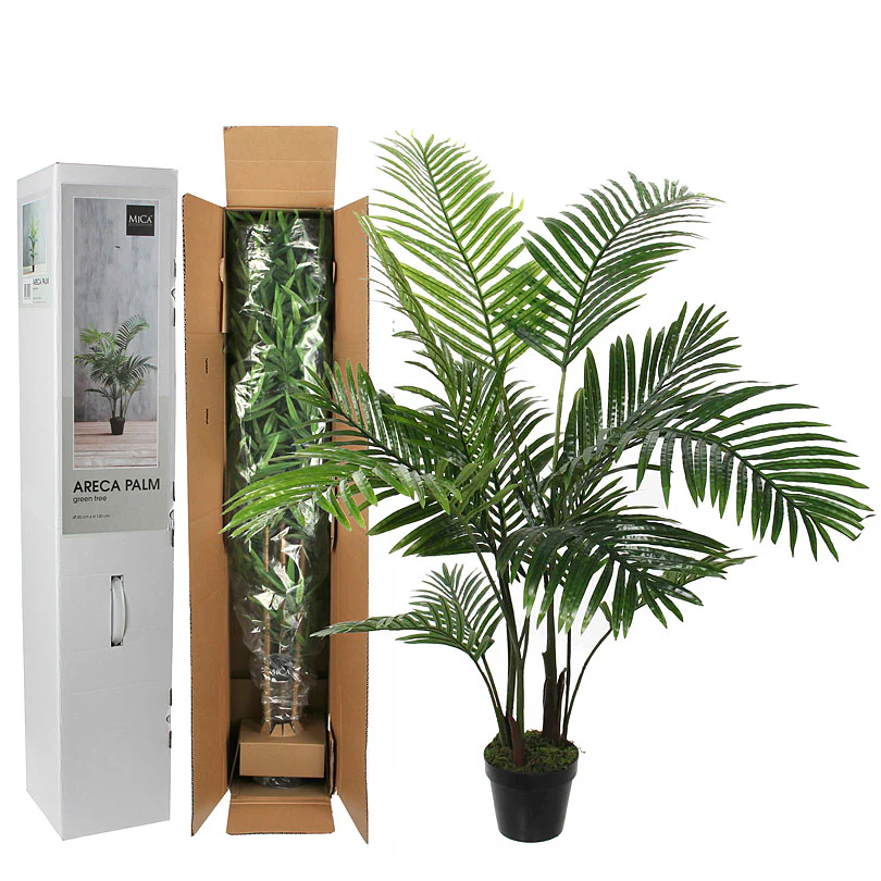 Areca artificiel incl. cache-pot rond en plastique - Image 3