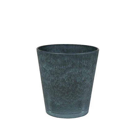 Artstone pot de fleurs Claire rond bleu - Pot pour l'intérieur et l'extérieur - Image 4