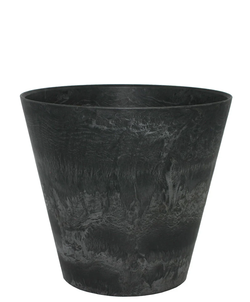 Artstone pot de fleurs Claire rond noir - Pot pour l'intérieur et l'extérieur - Image 3