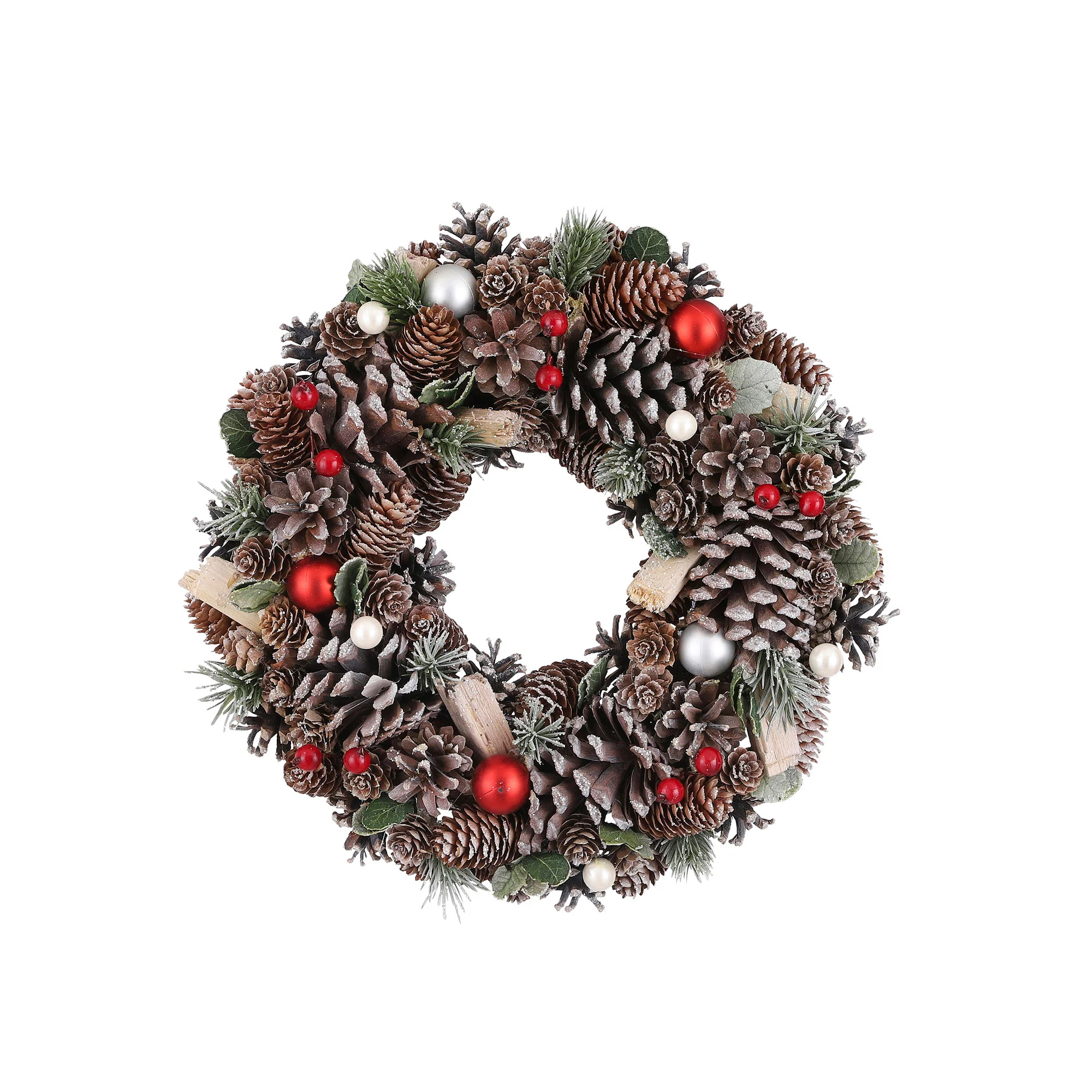 Couronne de Noël artificielle incl. décorations de Noël Marron - Image 2