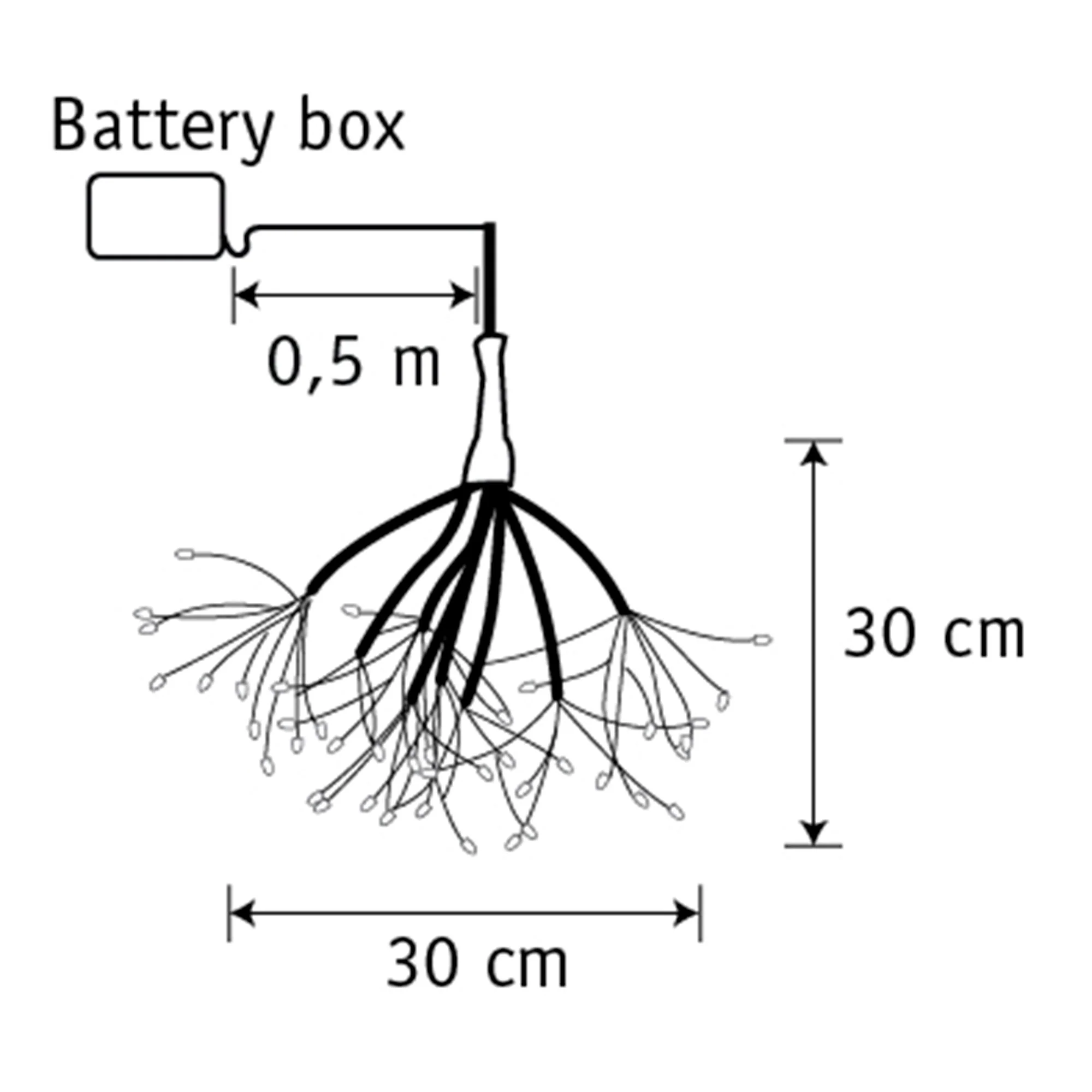Éclairages de Noël 'Dandelion' blanc avec 80 petites lampes LED - Image 3