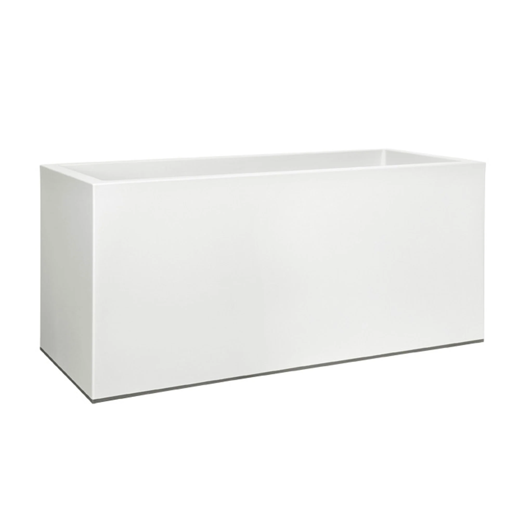 Elho bac à plantes Vivo Matt Finish rectangulaire blanc avec roues - Pot pour l'intérieur et l'extérieur - Image 4