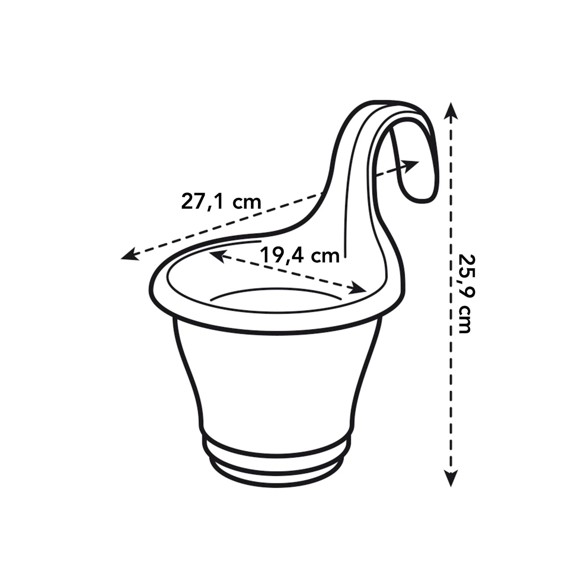 Elho jardinière Corsica flower bridge rond blanc - Pot pour l'extérieur - Image 4