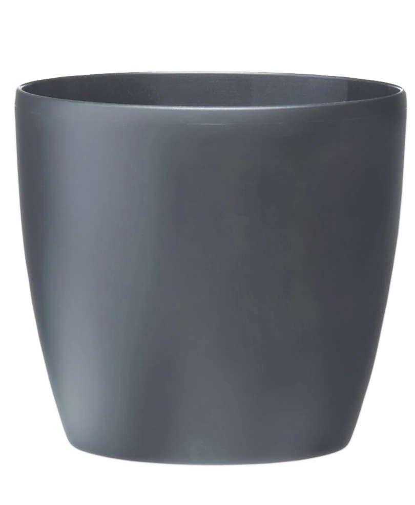 Elho pot de fleurs Brussels rond anthracite avec roues - Pot pour l'intérieur