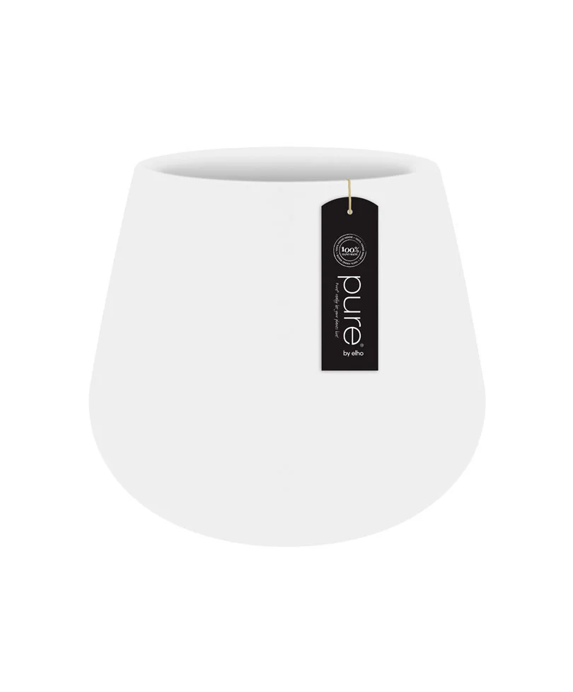 Elho pot de fleurs Pure cone rond blanc - Pot pour l'intérieur et l'extérieur - Image 2