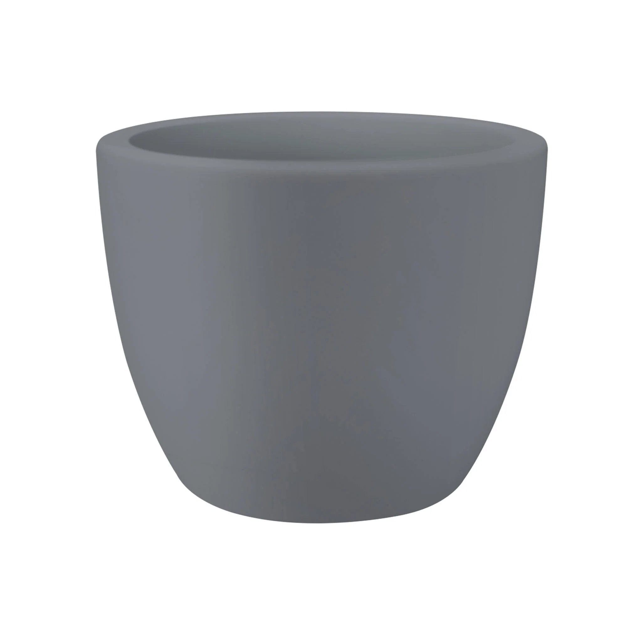 Elho pot de fleurs Pure soft rond gris béton - Pot pour l'intérieur et l'extérieur