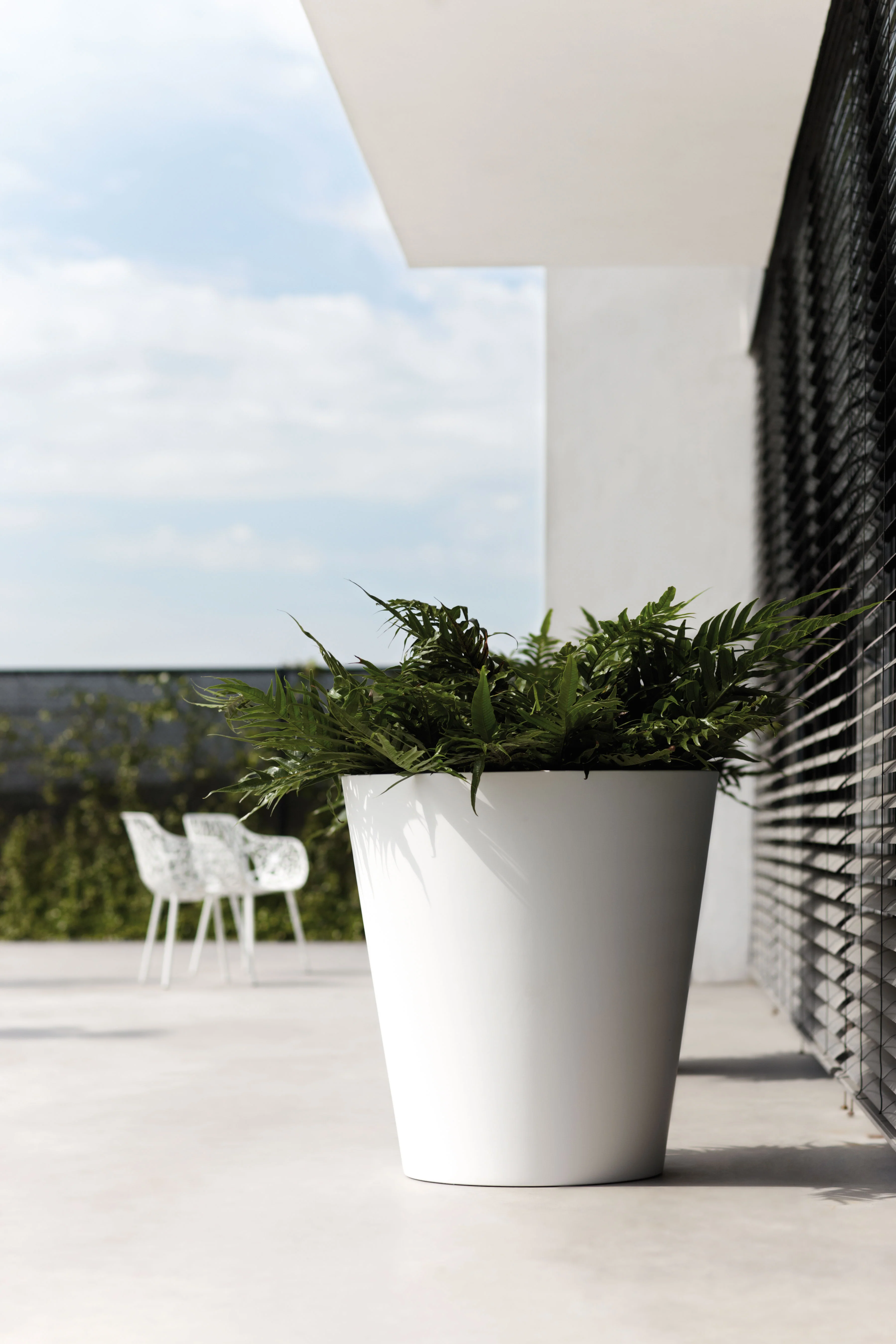 Elho pot de fleurs Pure straight rond anthracite - Pot pour l'intérieur et l'extérieur - Image 2