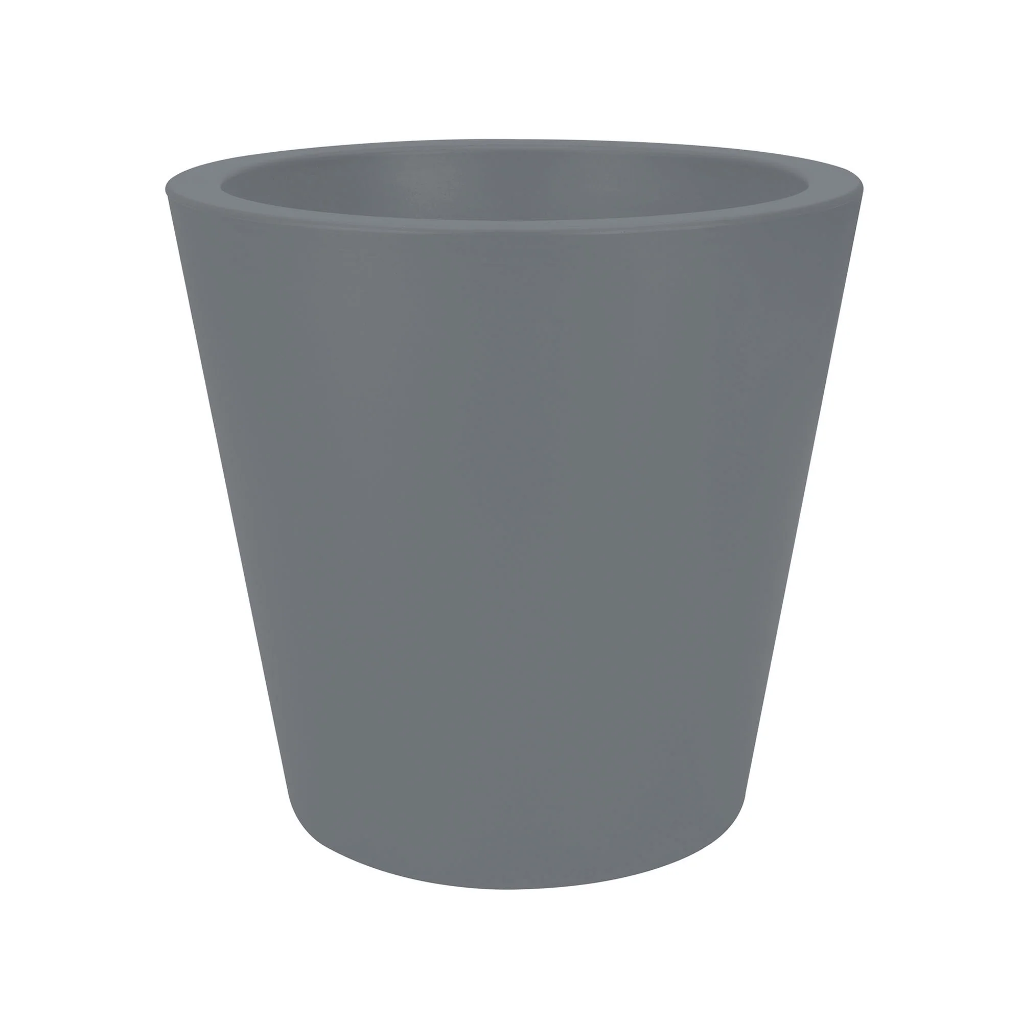 Elho pot de fleurs Pure straight rond gris béton - Pot pour l'intérieur et l'extérieur