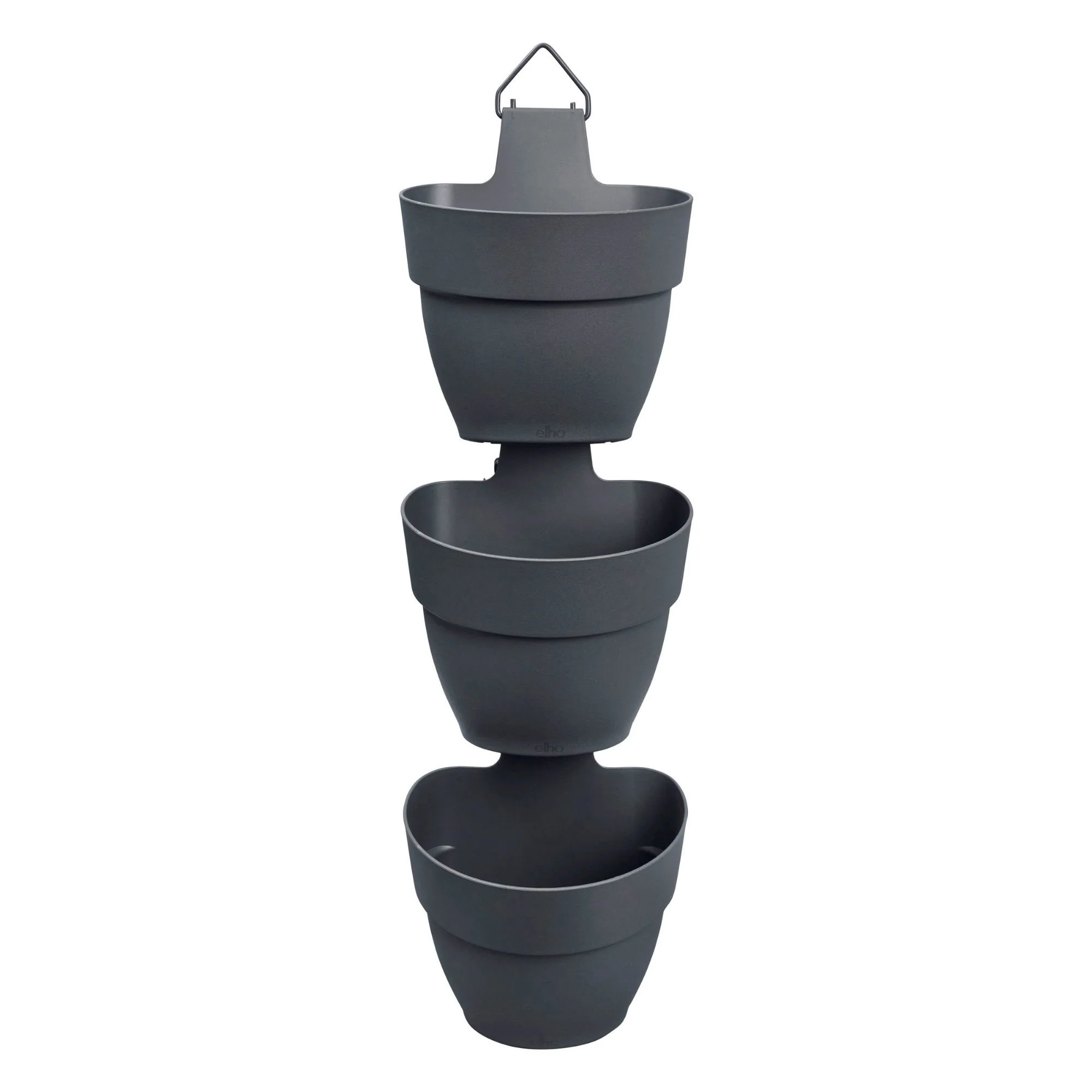 Elho Pot Vibia Campana rond pour jardin vertical - Pot pour l'extérieur Anthracite - Image 4