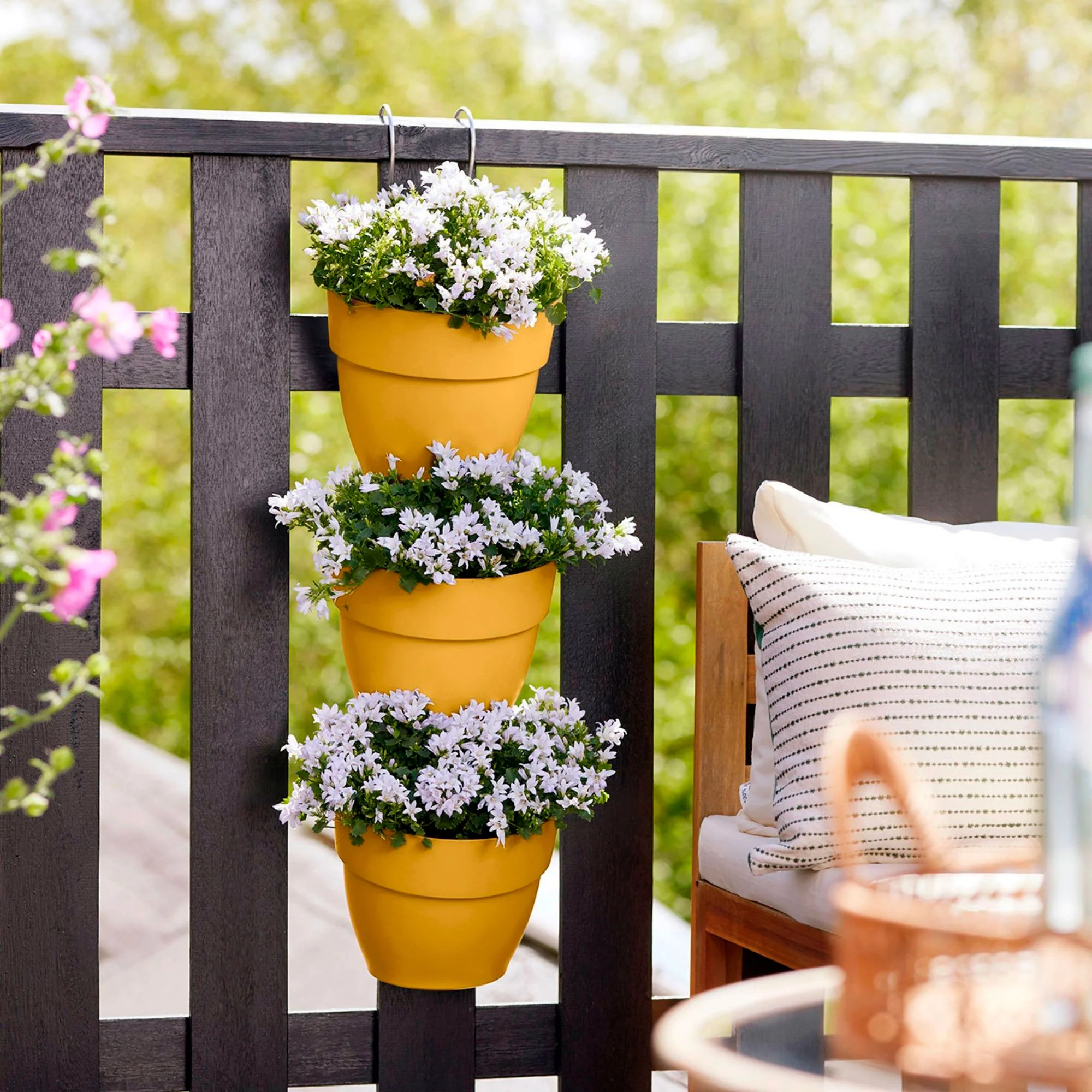 Elho Pot Vibia Campana rond pour jardin vertical - Pot pour l'extérieur Jaune - Image 2