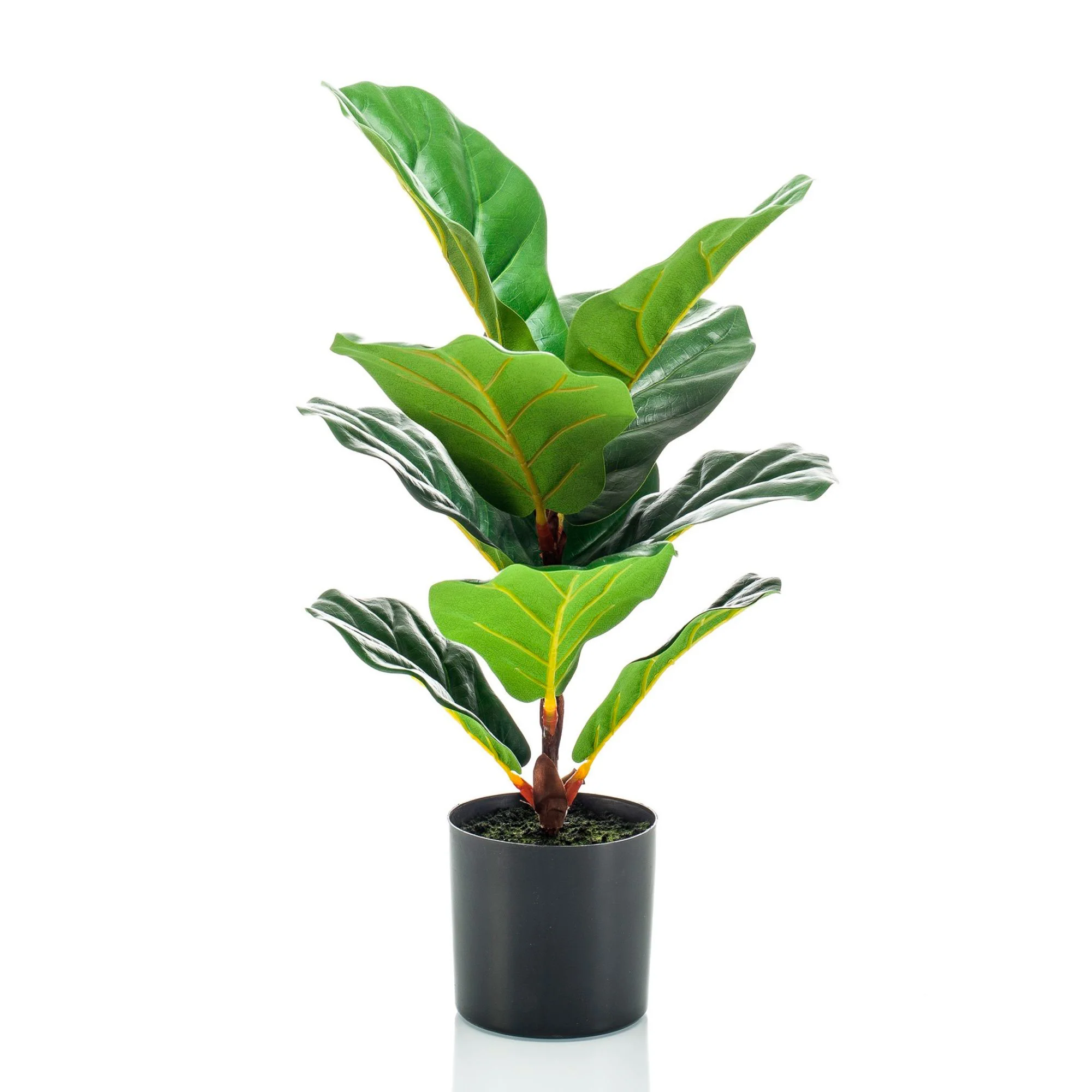 Ficus lyrata artificiel avec pot décoratif - Image 2