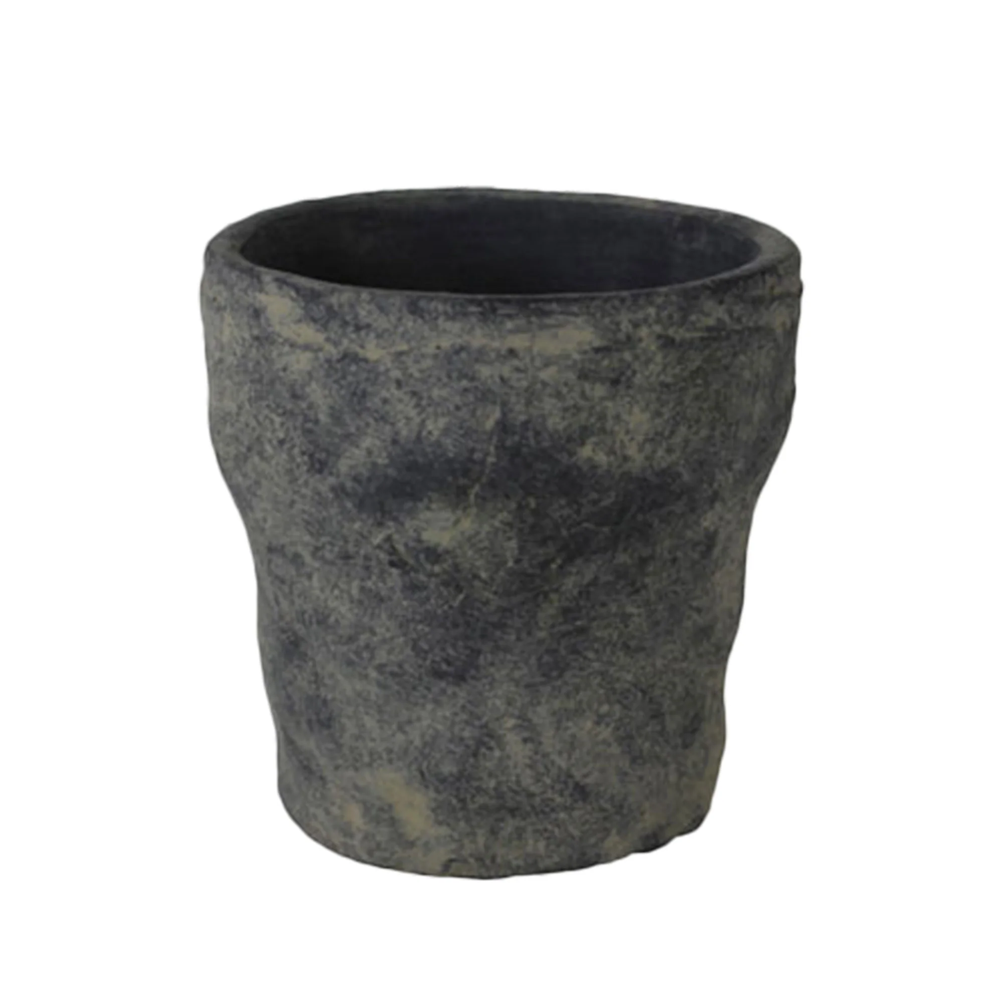 Graminée artificielle vert-marron avec cache-pot anthracite - Image 4