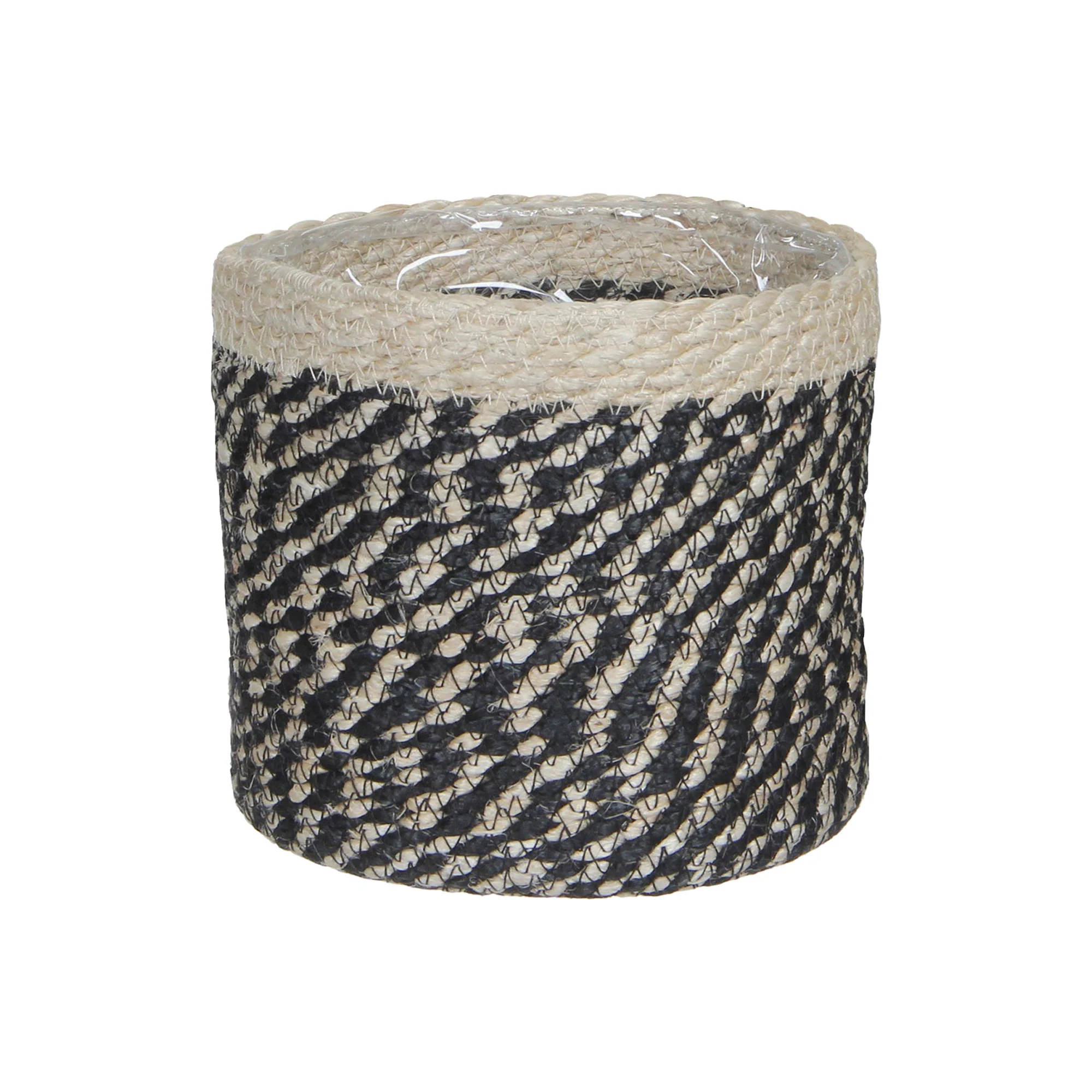 Mica Decorations panier Macrame 'Bonaparte' noir-blanc avec suspension pour plante - Image 3