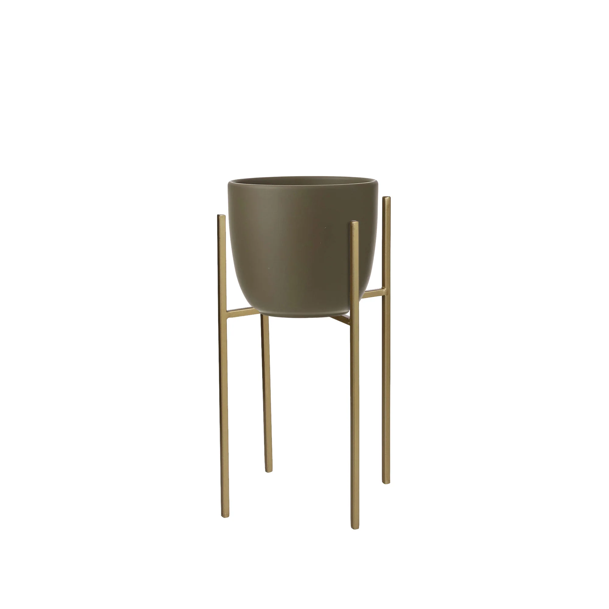 Mica pot de fleurs Tusca rond vert avec table à plantes - Pot pour l'intérieur - Image 6