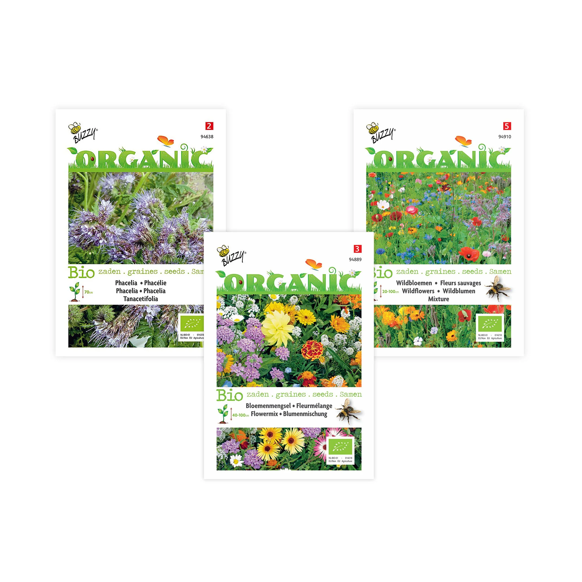 Pack de fleurs mellifères 'Abeille Amusante' - Biologique - Semences de fleurs - Image 2