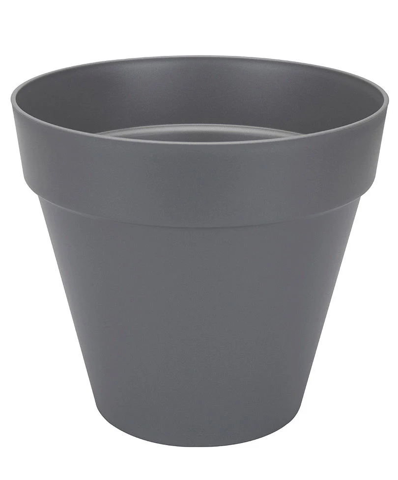 Pot de fleurs Elho Loft urban rond anthracite avec roulettes - Pot pour l'extérieur - Image 4