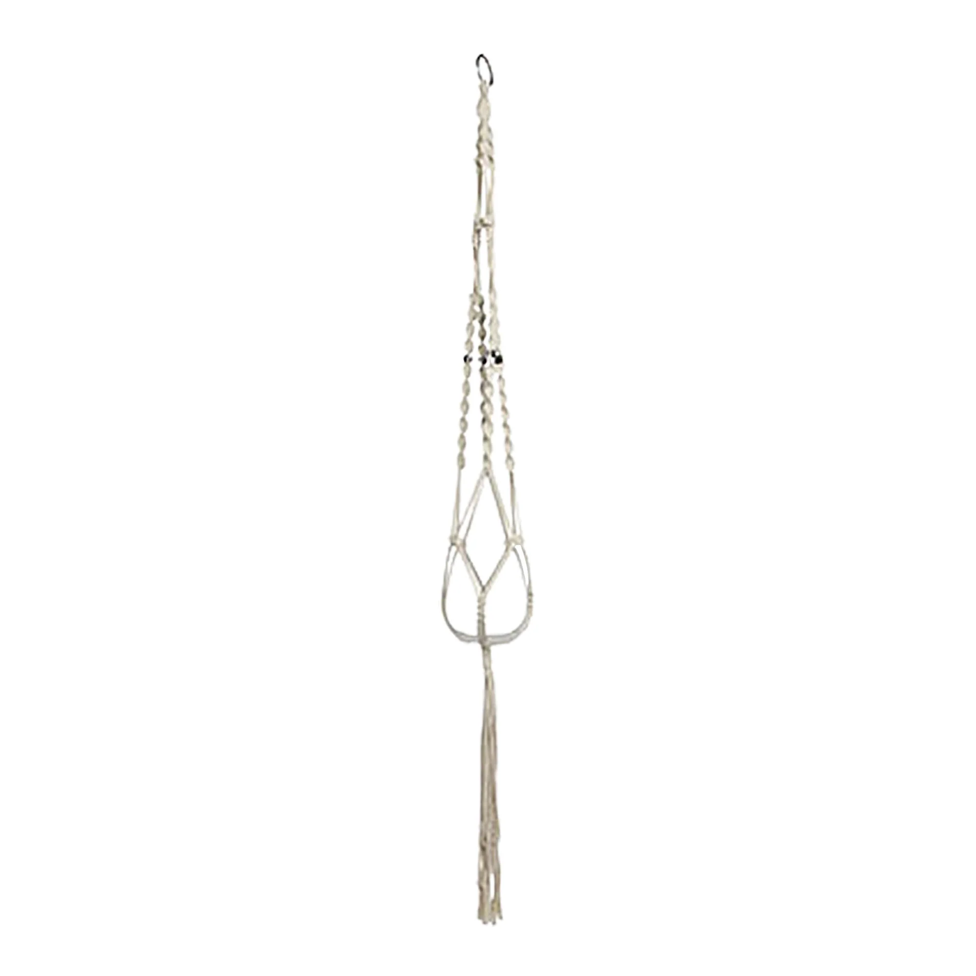 Rotin pot 'Ballon Stripe' noir avec suspension pour plante - Image 3