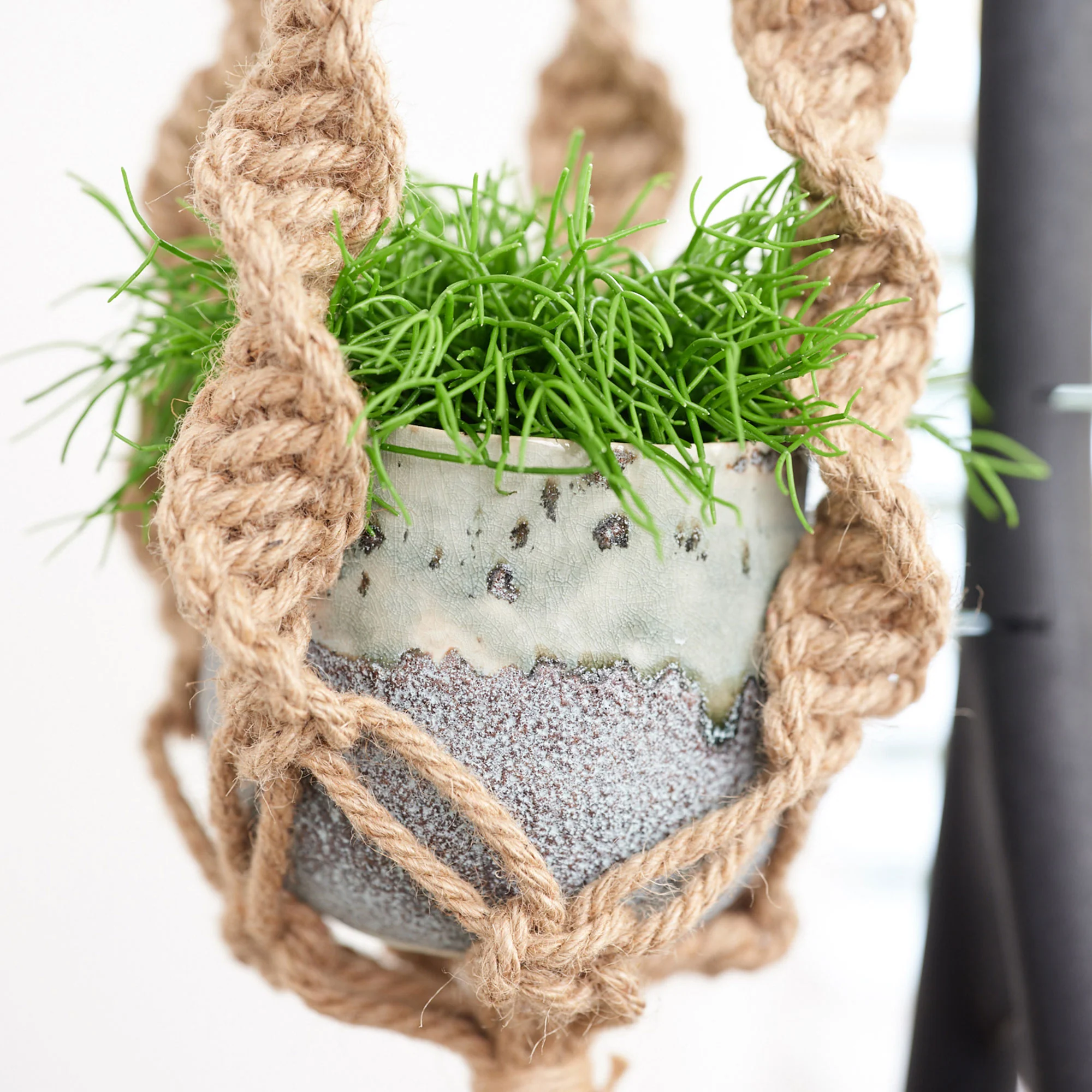 TS suspension pour pot de fleur Macramé crème 110 cm - Image 2